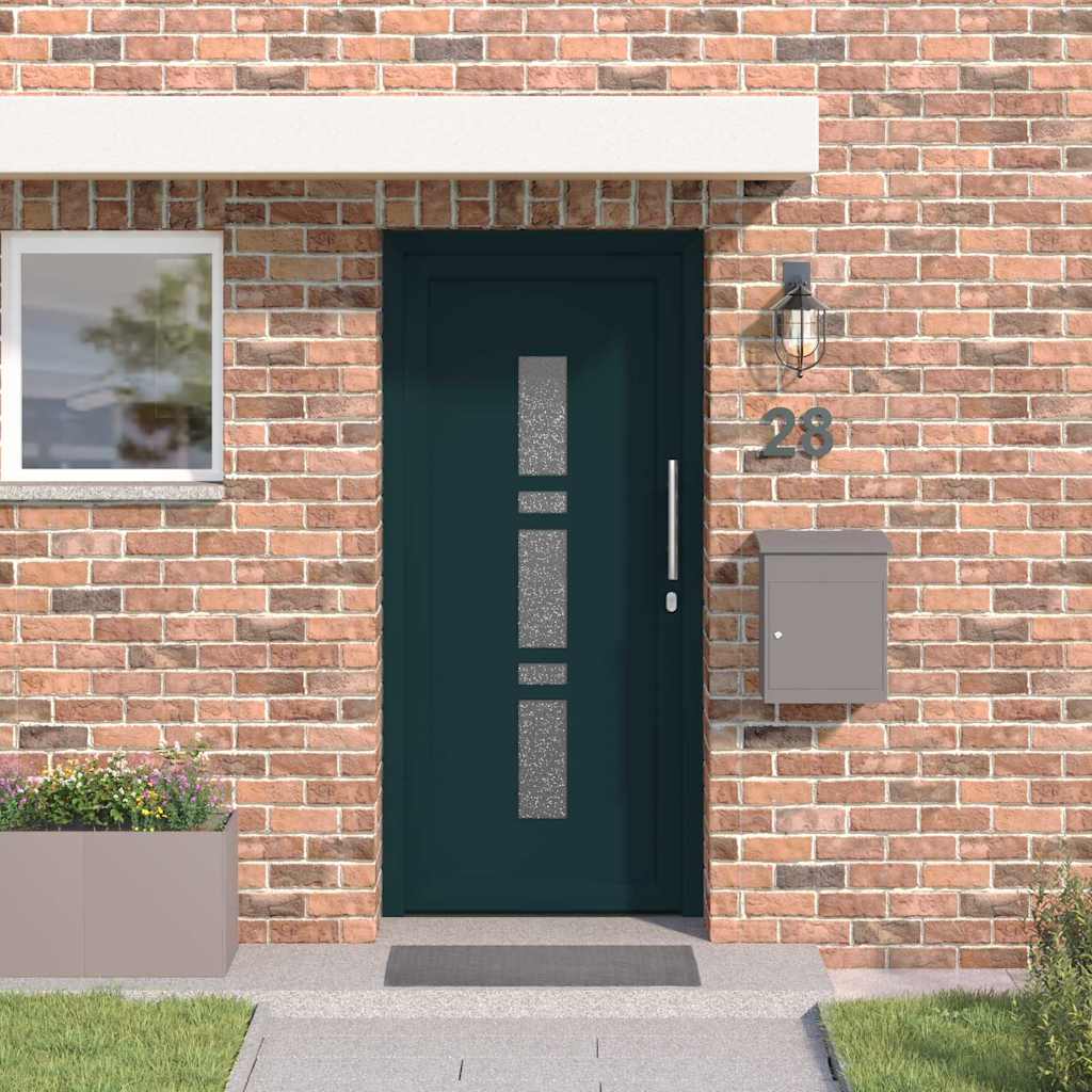 vidaXL Voordeur Antraciet PVC