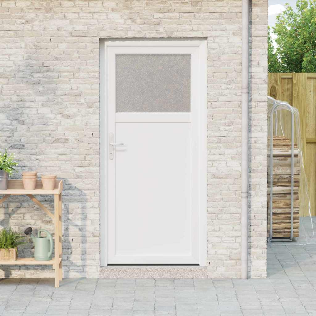 vidaXL Voordeur Wit PVC