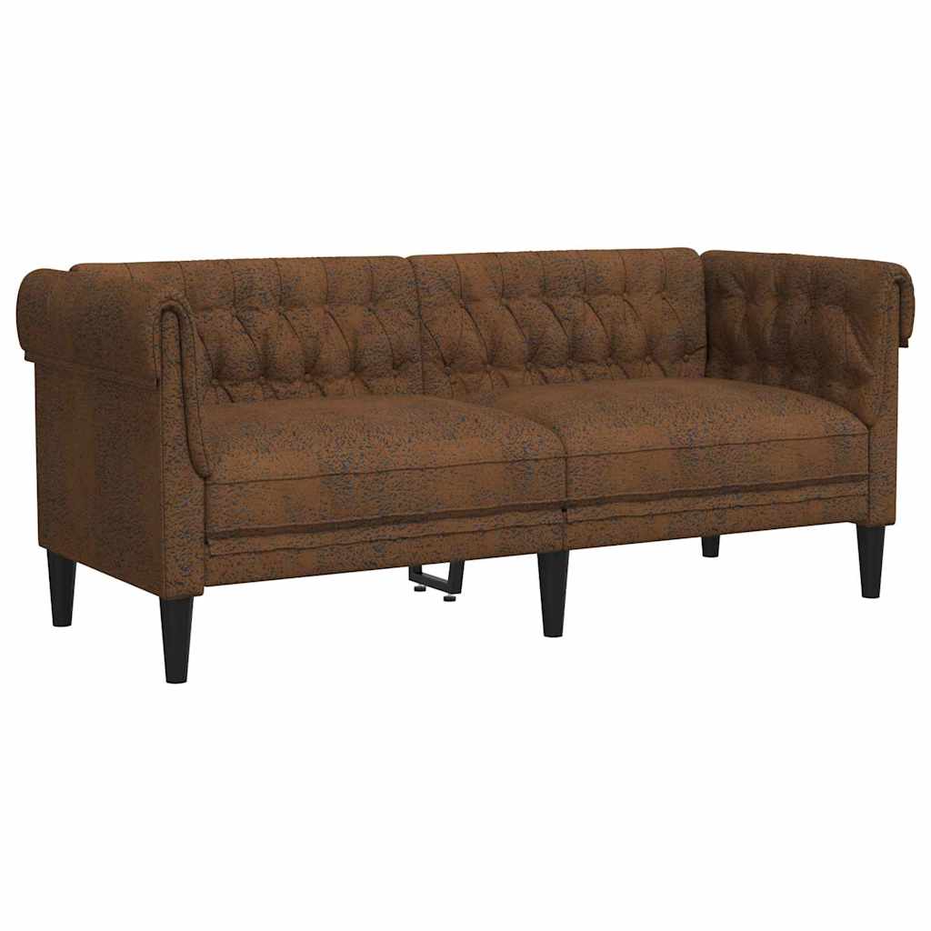 Bankstel 2 pcs Bruin 201.5 x 74.5 x 74.5 cm Stof