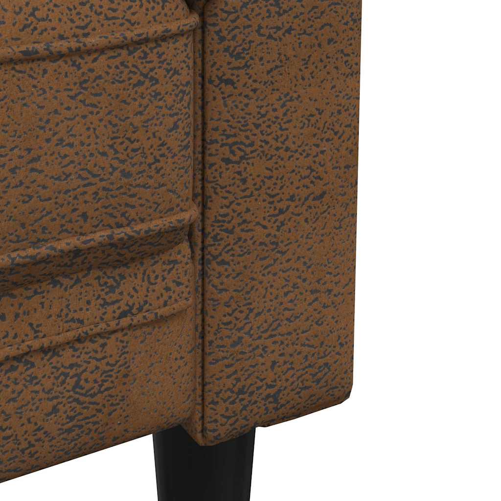 Bankstel 2 pcs Bruin 201.5 x 74.5 x 74.5 cm Stof