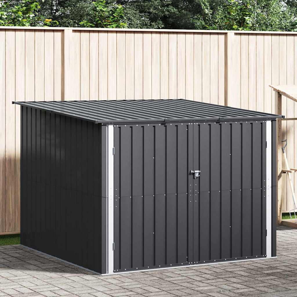 vidaXL Fietsschuurtje 3 pcs Antraciet 215 x 206 x 157 cm Metaal