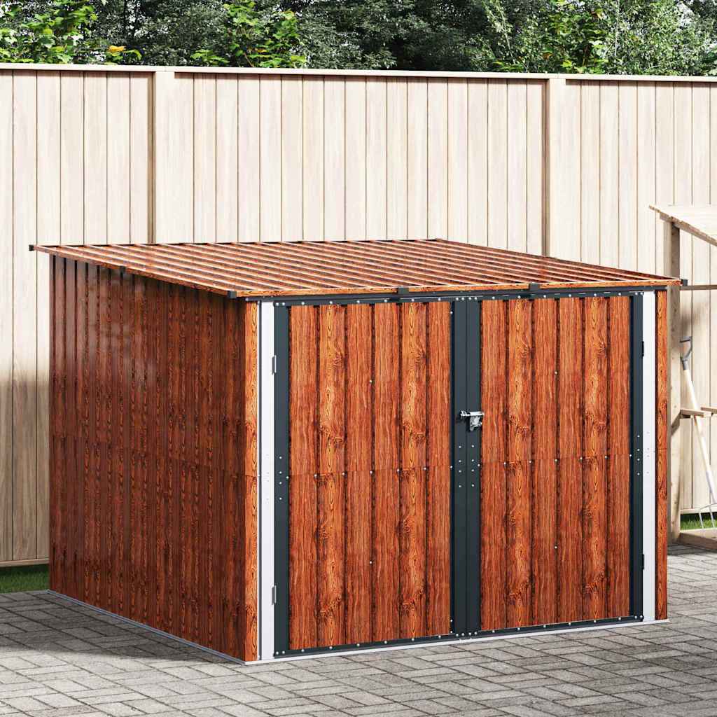 vidaXL Fietsschuurtje 3 pcs Antraciet 215 x 206 x 157 cm Metaal