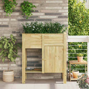 vidaXL Opbergbed voor in de tuin 85 x 46 x 96 cm Behandeld Grenenhout