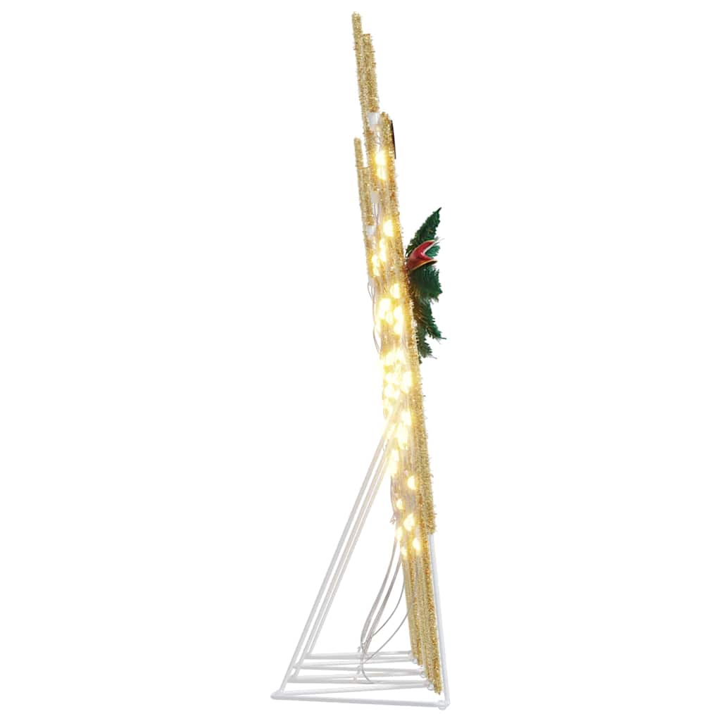 vidaXL LED Rendieren 4 pcs Goud 45 x 19 x 65 cm Stof