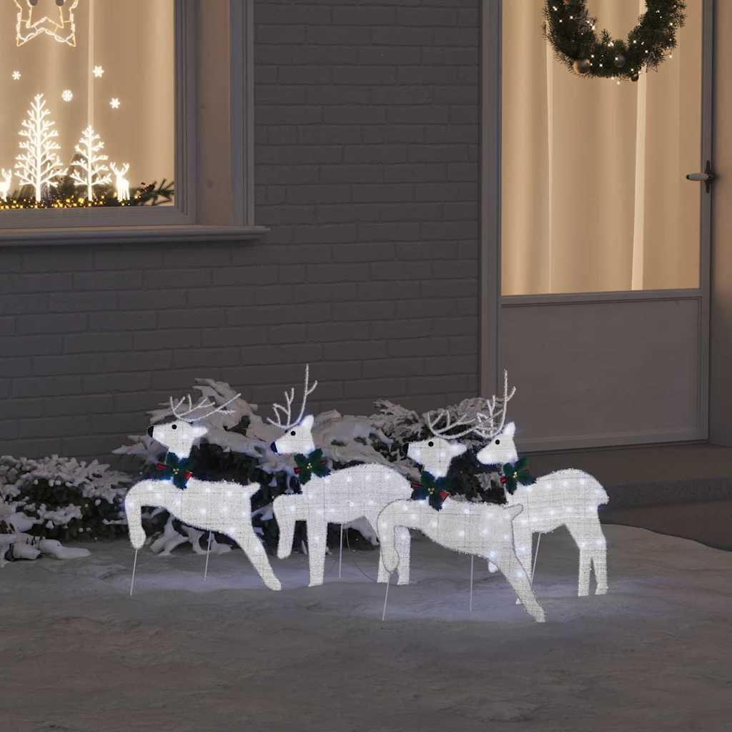 vidaXL LED Rendieren 4 pcs Goud 45 x 19 x 65 cm Stof