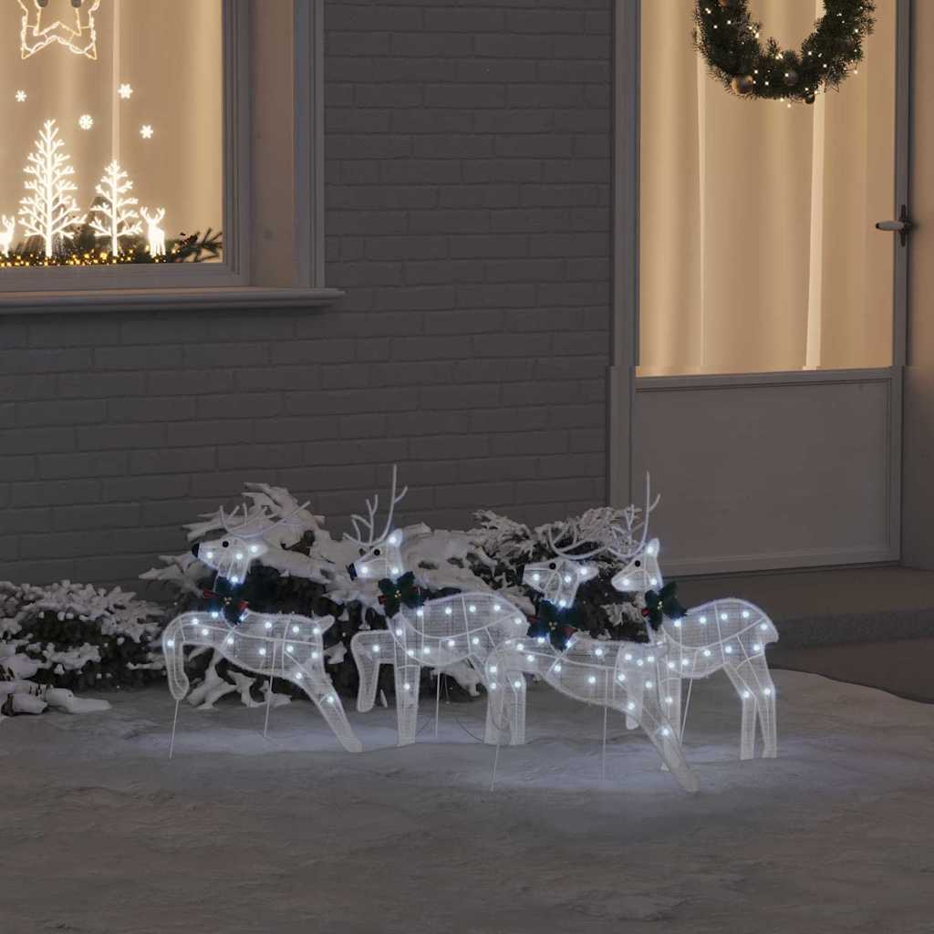vidaXL LED Rendieren 4 pcs Goud 45 x 19 x 65 cm Stof