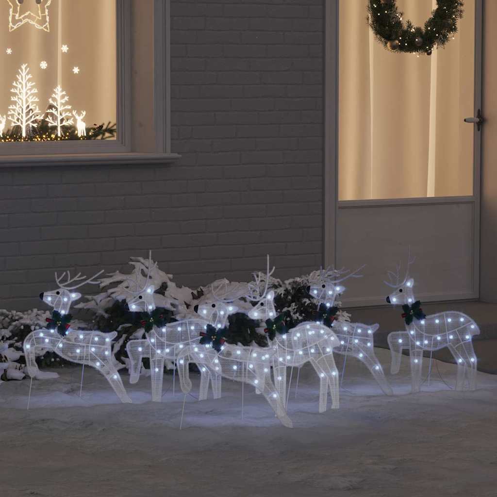 vidaXL LED Rendieren 4 pcs Goud 45 x 19 x 65 cm Stof
