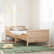 vidaXL Bedframe met matras Bruin 80 x 200 cm Massief grenenhout
