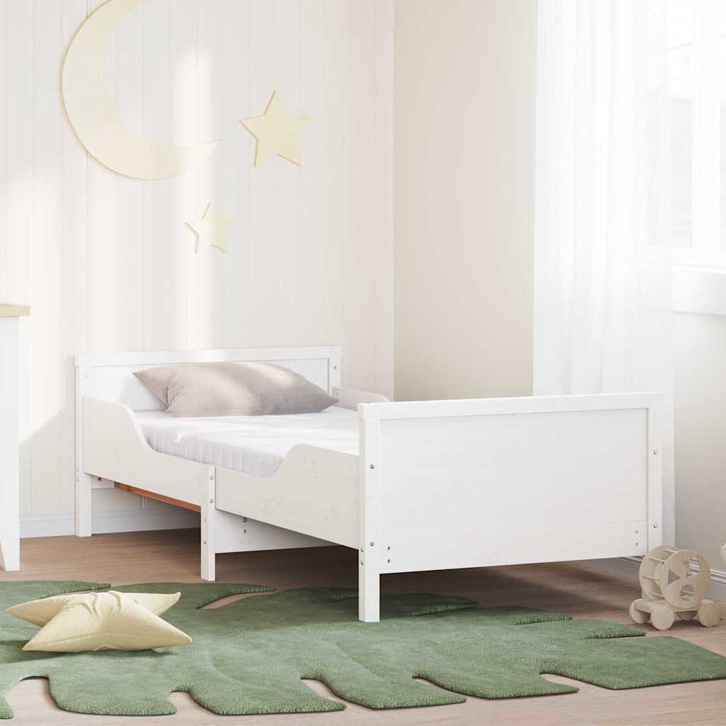 vidaXL Bedframe met matras Bruin 80 x 200 cm Massief grenenhout