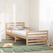 vidaXL Bedframe met matras met hoofdeinde Bruin 80 x 200 cm