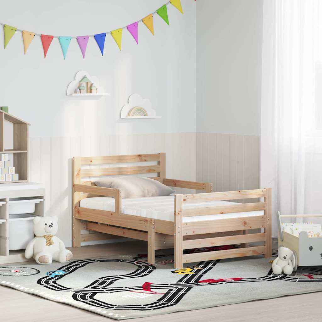 vidaXL Bedframe met matras met hoofdeinde Bruin 80 x 200 cm