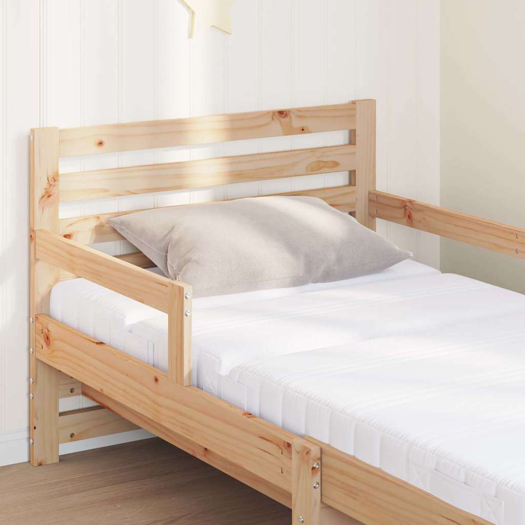 vidaXL Bedframe met matras met hoofdeinde Bruin 80 x 200 cm