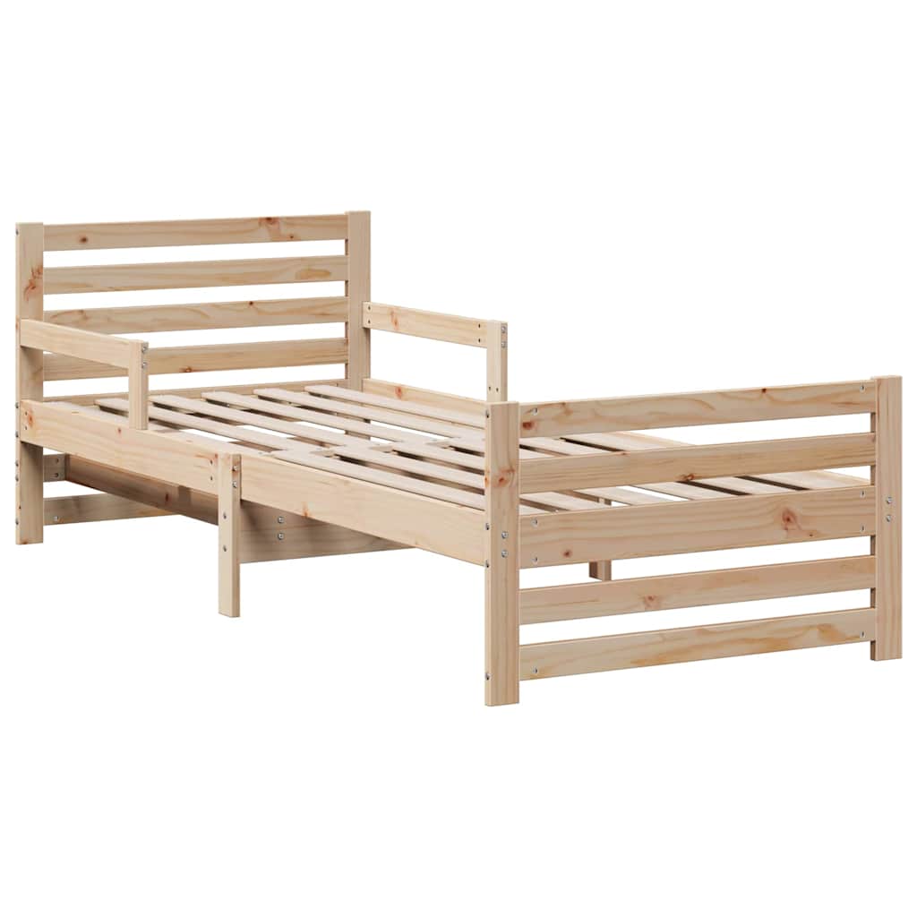 vidaXL Bedframe met matras met hoofdeinde Bruin 80 x 200 cm