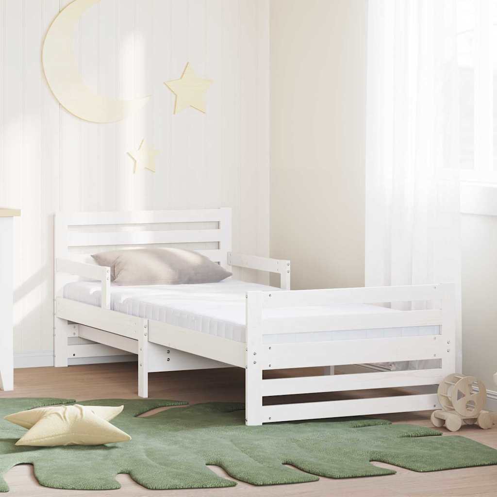 vidaXL Bedframe met matras met hoofdeinde Bruin 80 x 200 cm