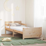vidaXL Bedframe met matras met hoofdeinde Bruin 80 x 200 cm