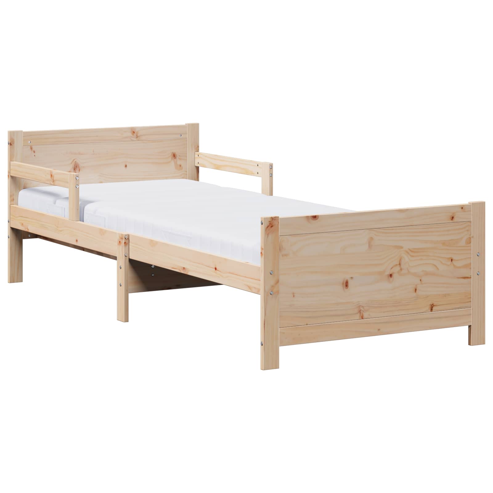vidaXL Bedframe met matras met hoofdeinde Bruin 80 x 200 cm