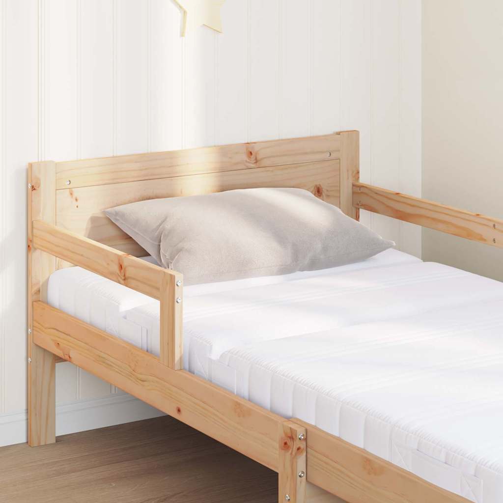 vidaXL Bedframe met matras met hoofdeinde Bruin 80 x 200 cm