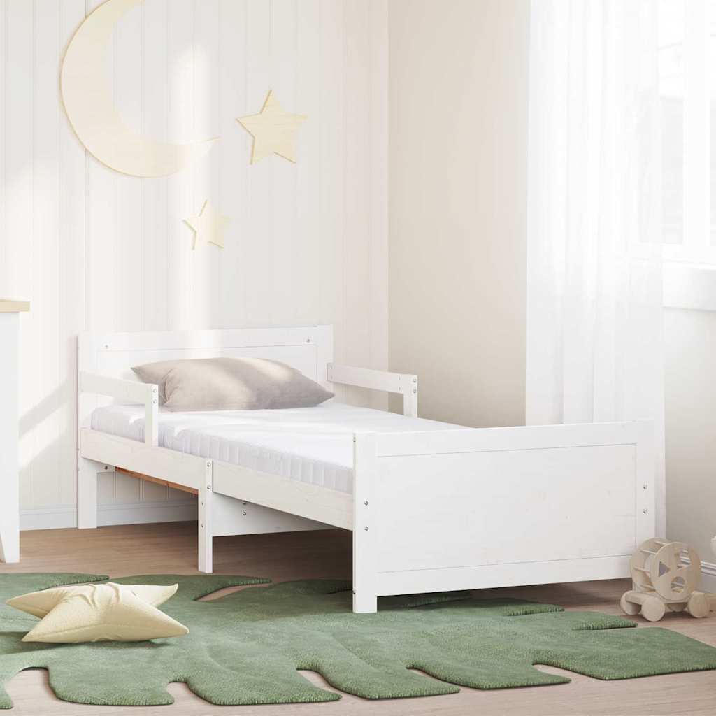 vidaXL Bedframe met matras met hoofdeinde Bruin 80 x 200 cm