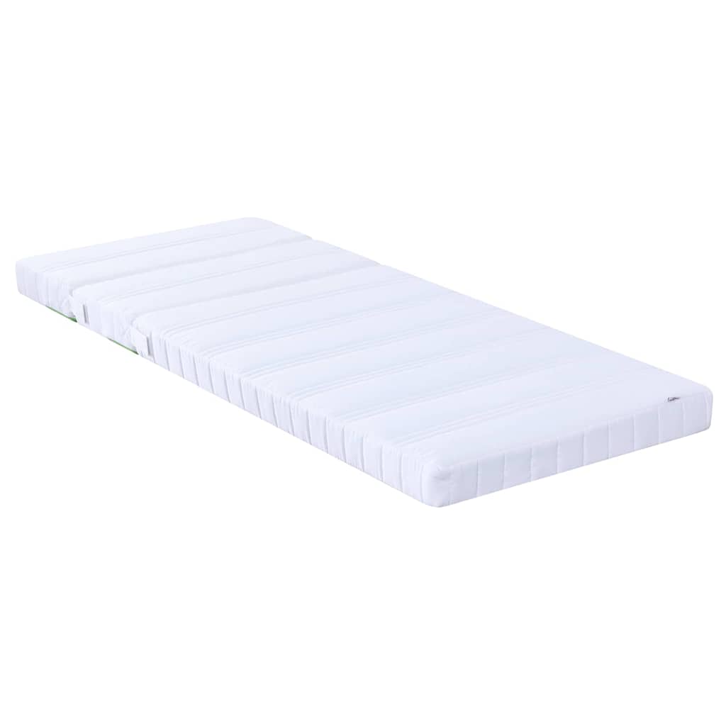 vidaXL Bedframe met matras met hoofdeinde Bruin 80 x 200 cm