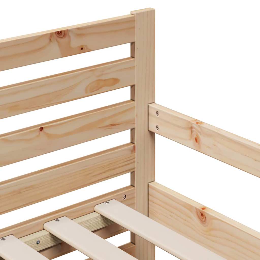 vidaXL Bedframe met matras met hoofdeinde Bruin 80 x 200 cm