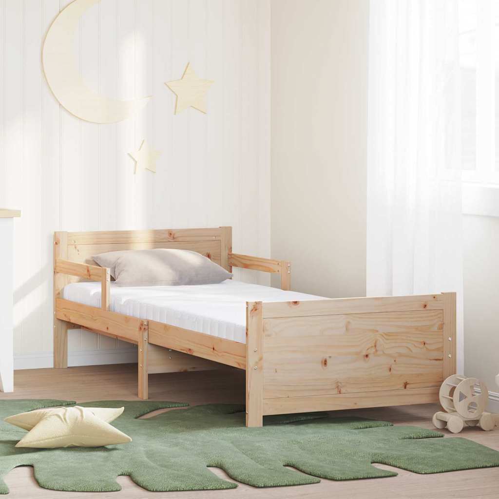 vidaXL Bedframe met matras met hoofdeinde Bruin 80 x 200 cm
