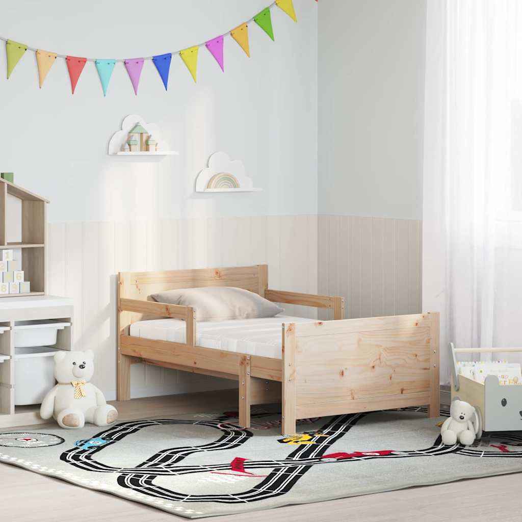 vidaXL Bedframe met matras met hoofdeinde Bruin 80 x 200 cm