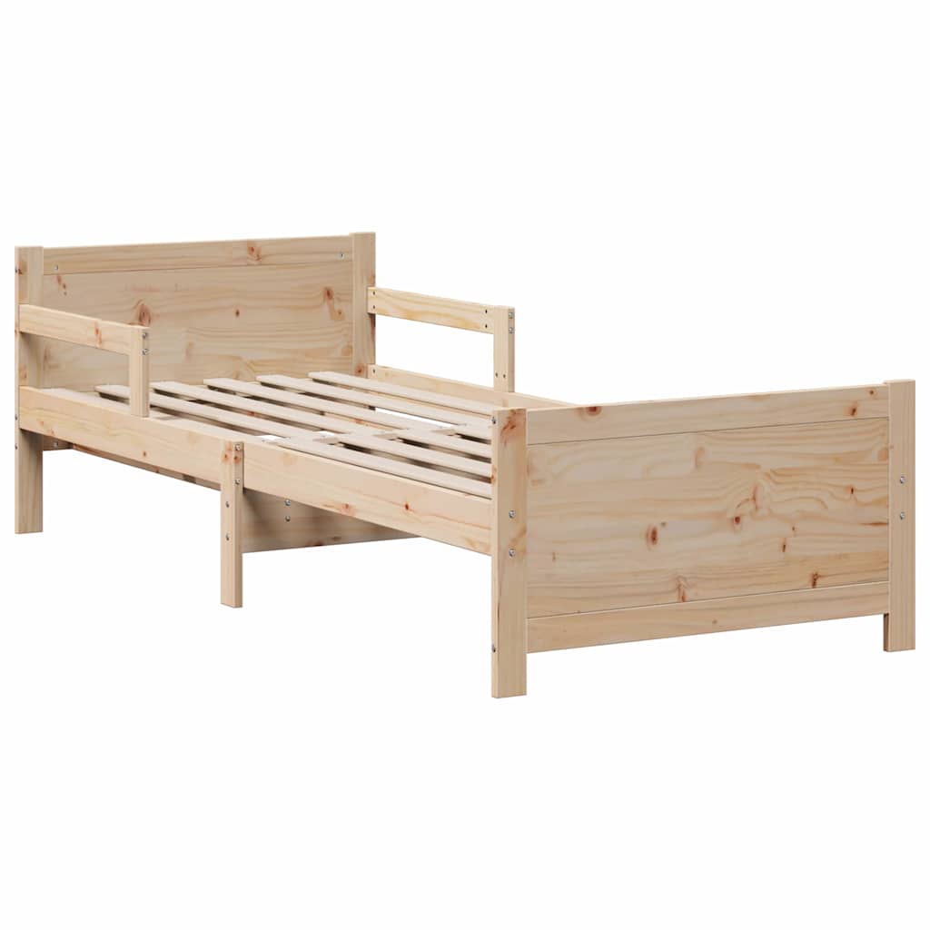 vidaXL Bedframe met matras met hoofdeinde Bruin 80 x 200 cm