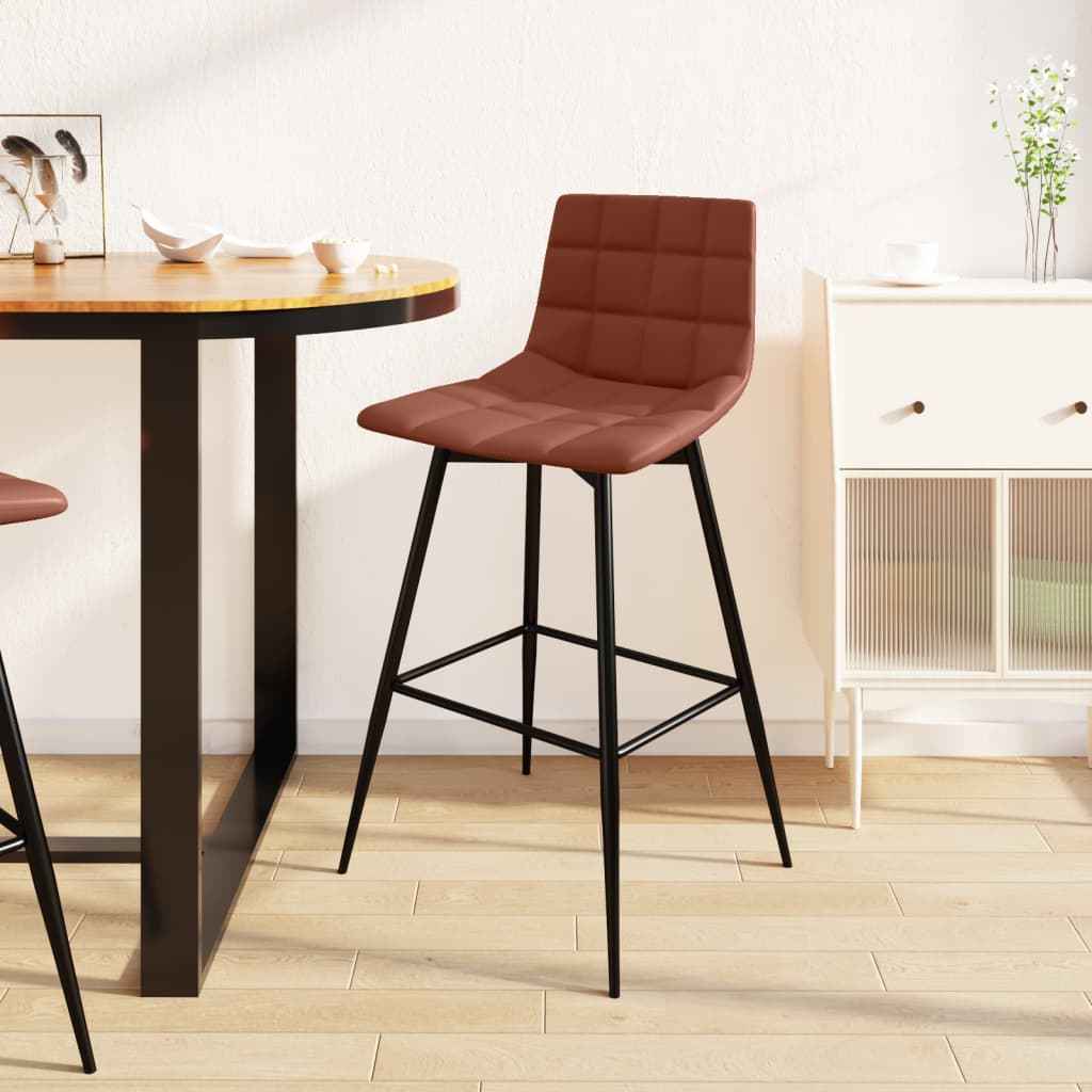 vidaXL Barkruk kunstleer grijs