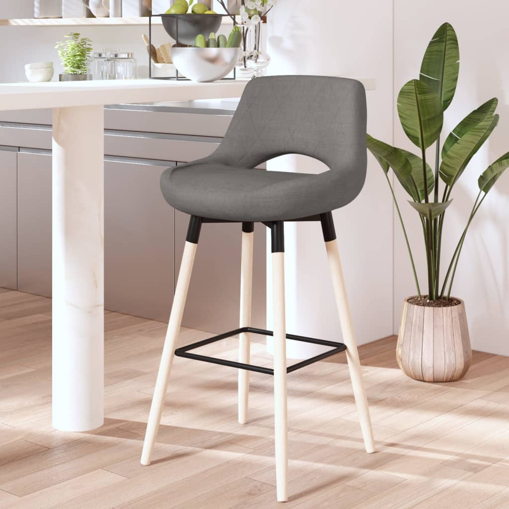vidaXL Barkruk stof taupe