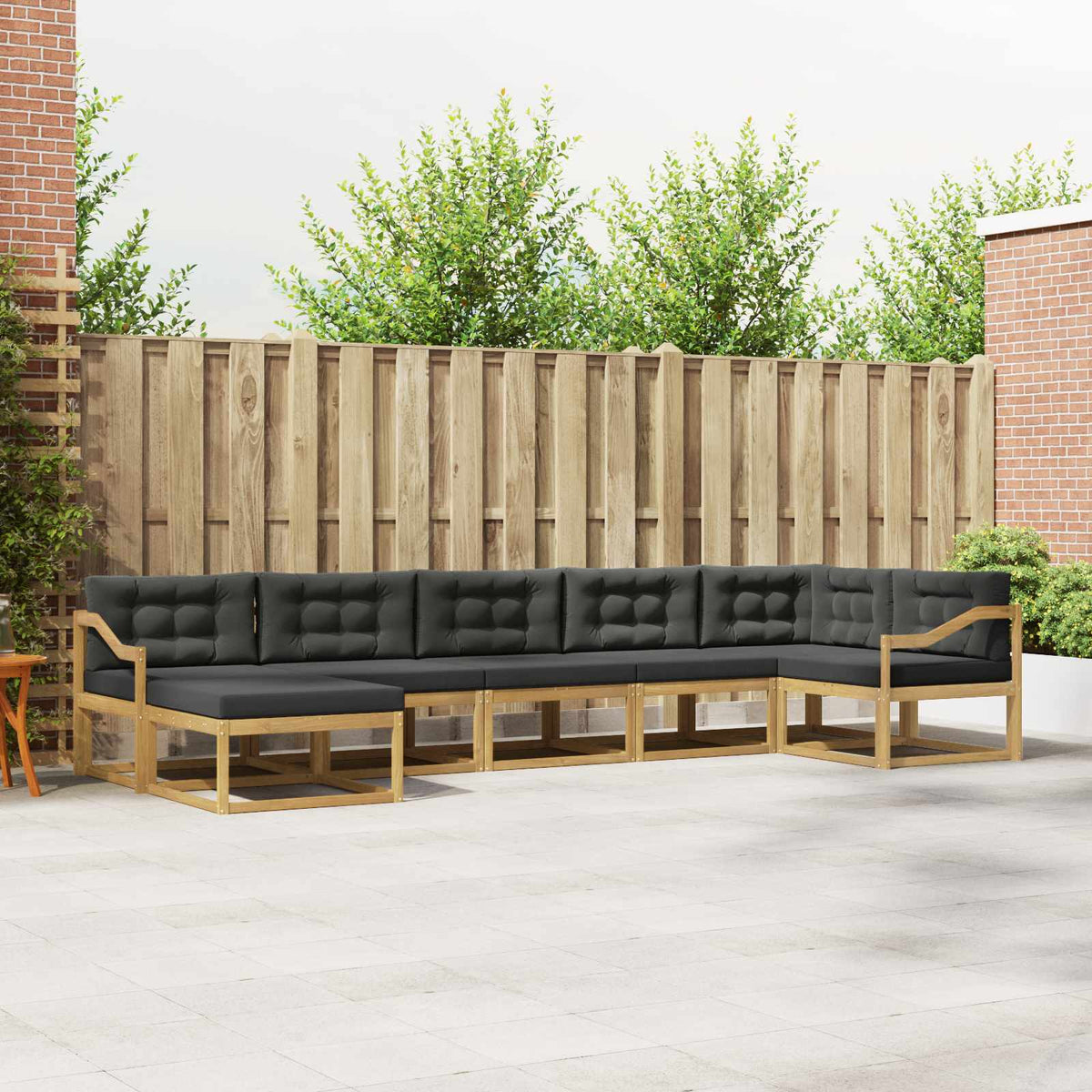 vidaXL Buiten bankenset 7 pcs Naturel Massief Acaciahout