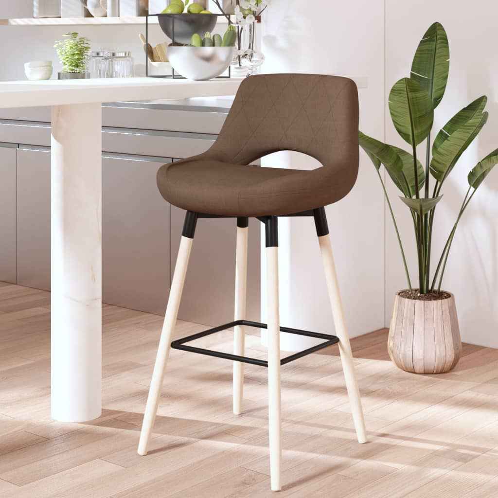 vidaXL Barkruk stof taupe