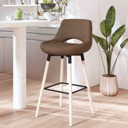 vidaXL Barkruk stof taupe