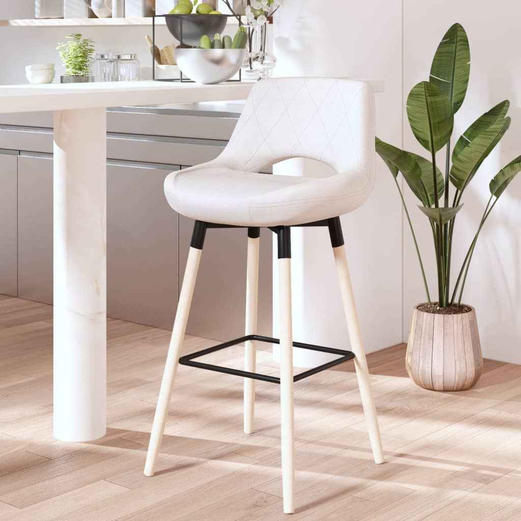 vidaXL Barkruk stof taupe