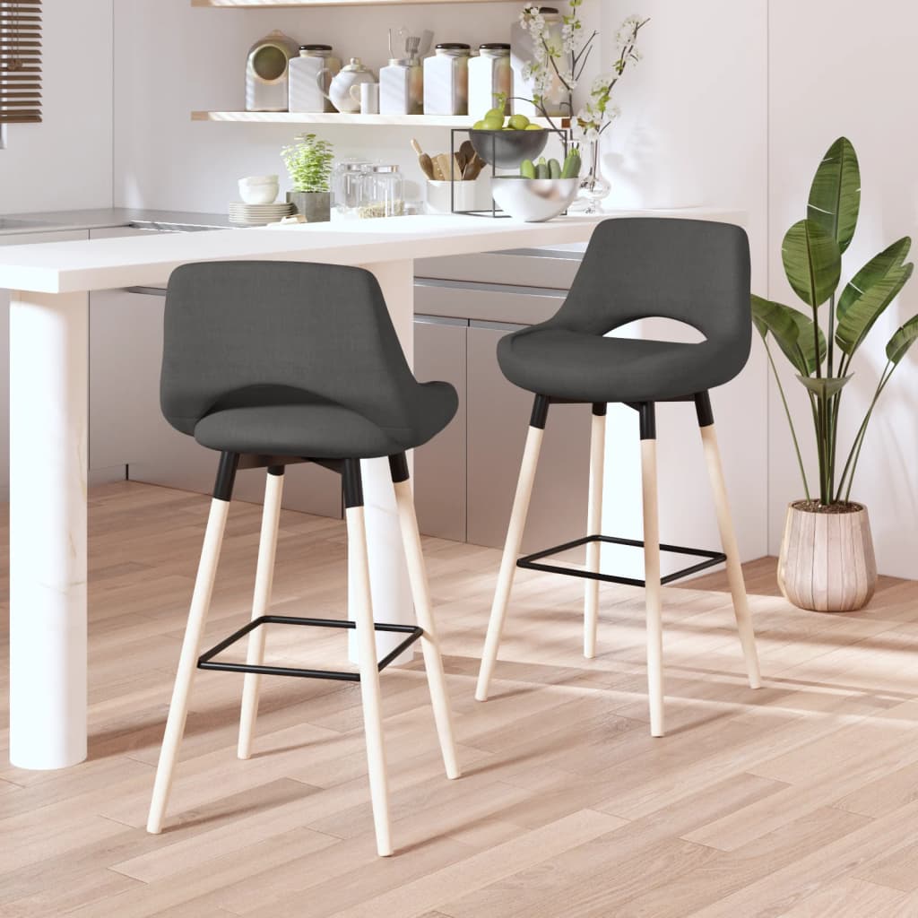 vidaXL Barkruk stof taupe