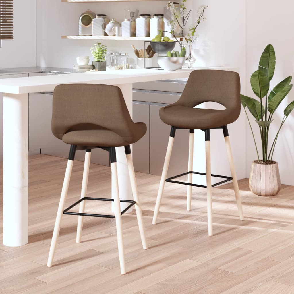 vidaXL Barkruk stof taupe