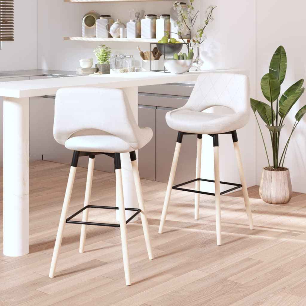 vidaXL Barkruk stof taupe