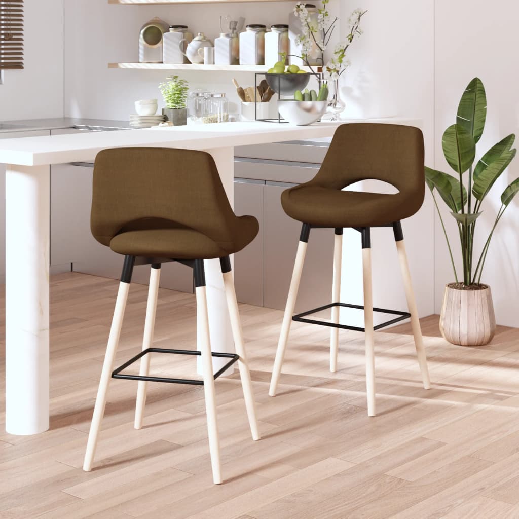 vidaXL Barkruk stof taupe
