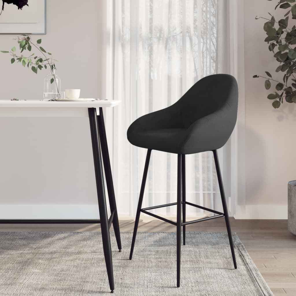 vidaXL Barkruk fluweel bruin