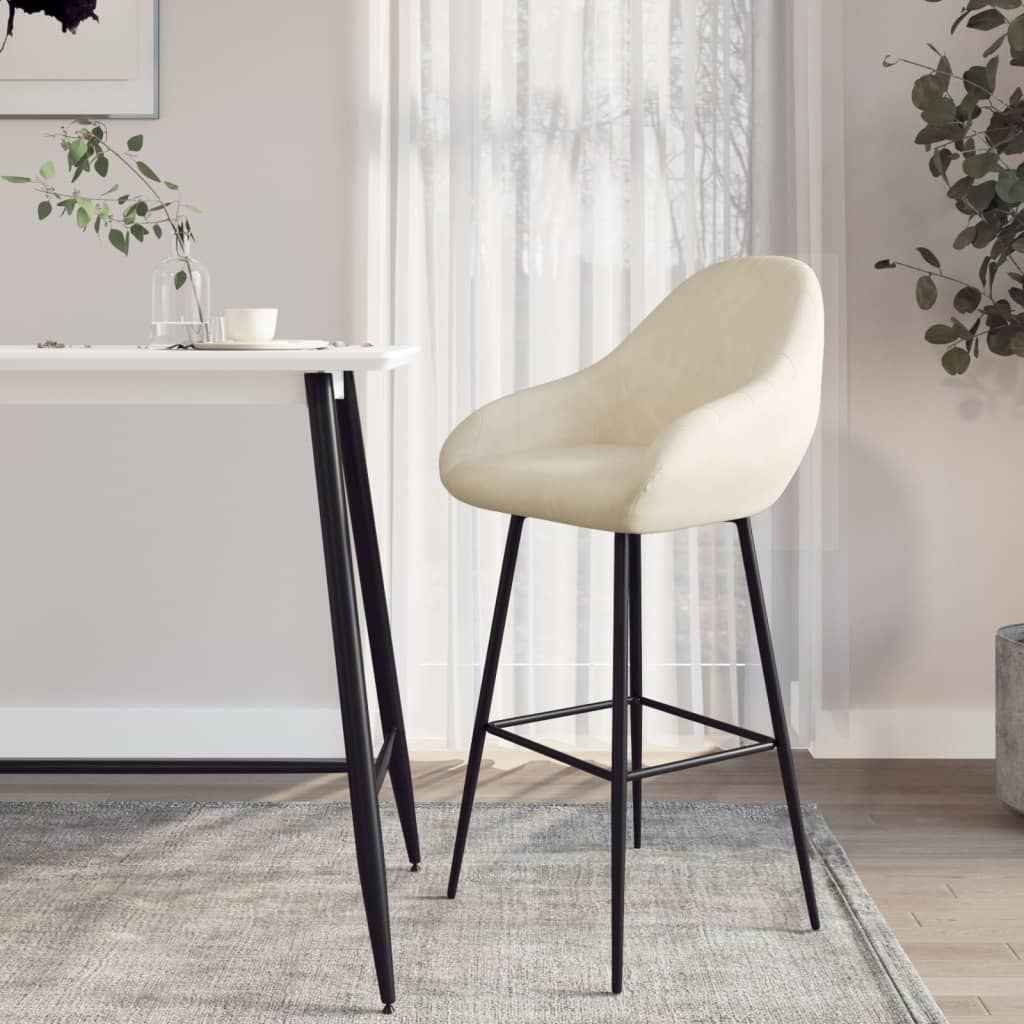 vidaXL Barkruk fluweel bruin