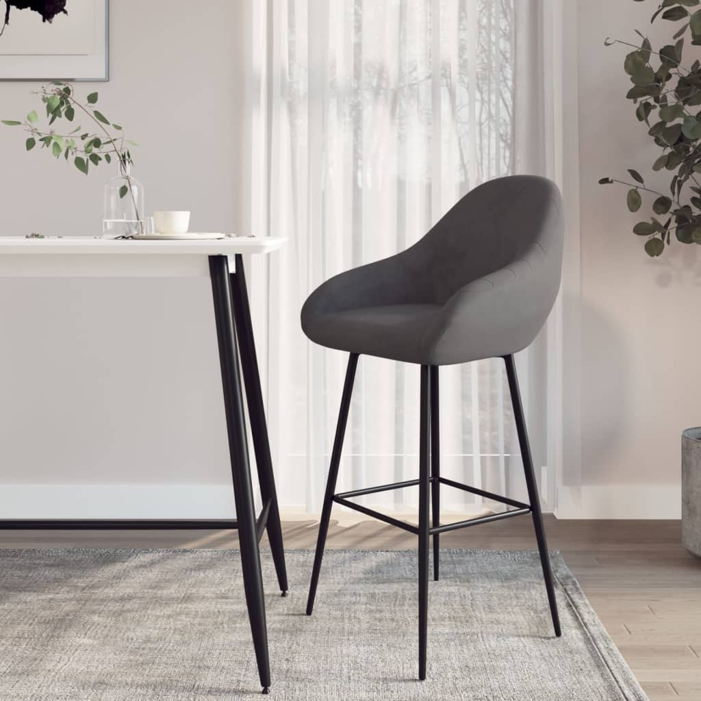 vidaXL Barkruk fluweel bruin