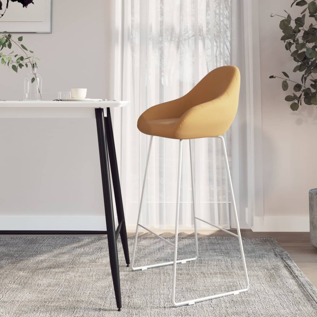 vidaXL Barkruk fluweel lichtgrijs