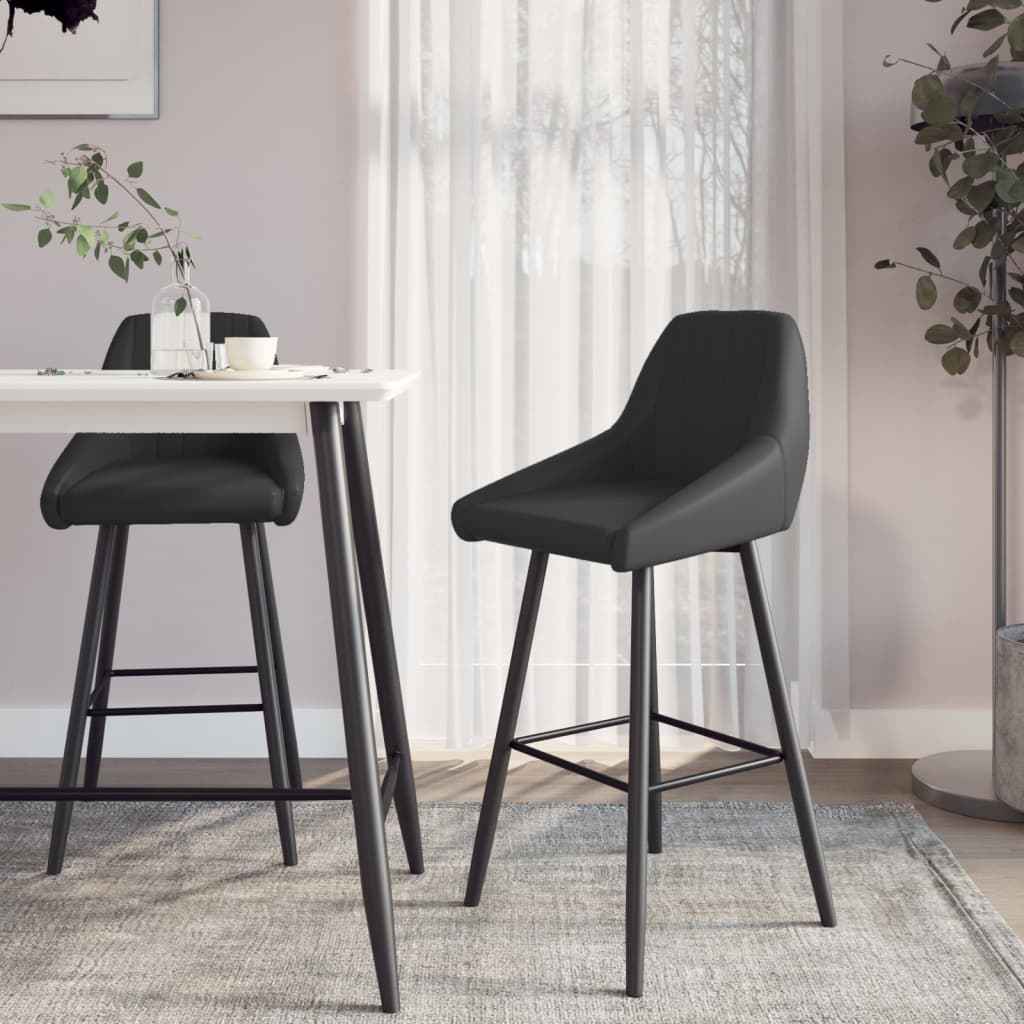 vidaXL Barkruk kunstleer lichtbruin