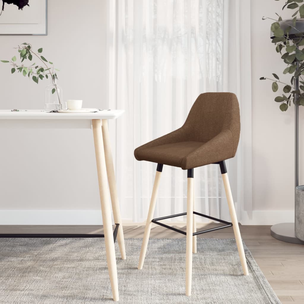 vidaXL Barkruk stof bruin