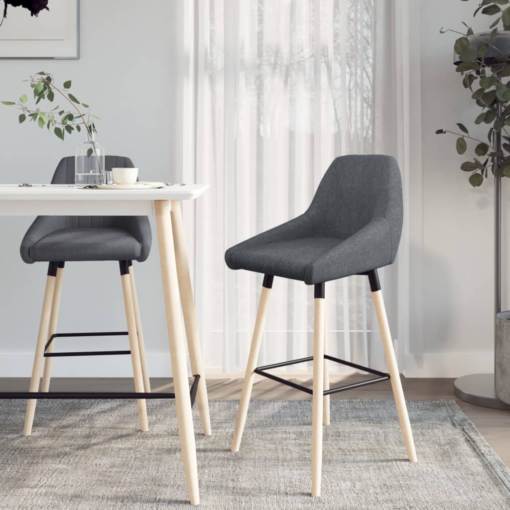 vidaXL Barkruk stof bruin