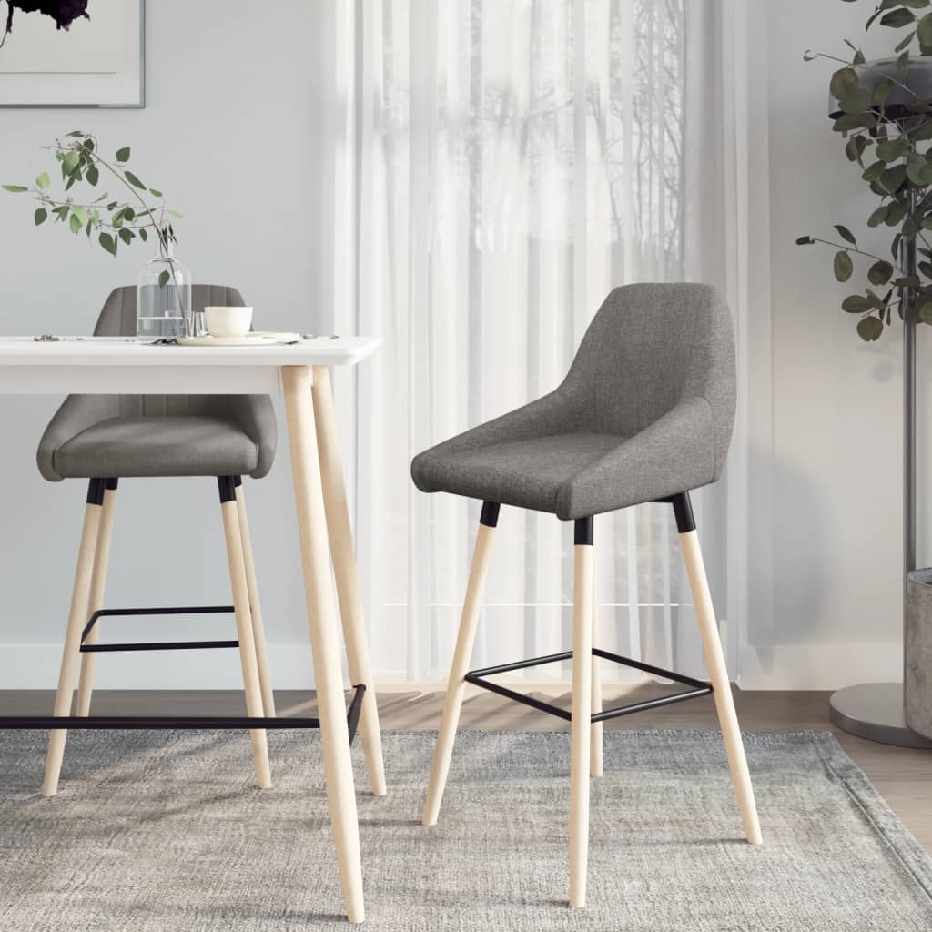 vidaXL Barkruk stof bruin