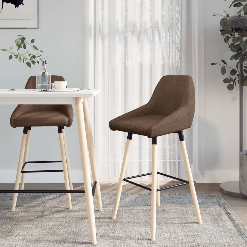 vidaXL Barkruk stof bruin