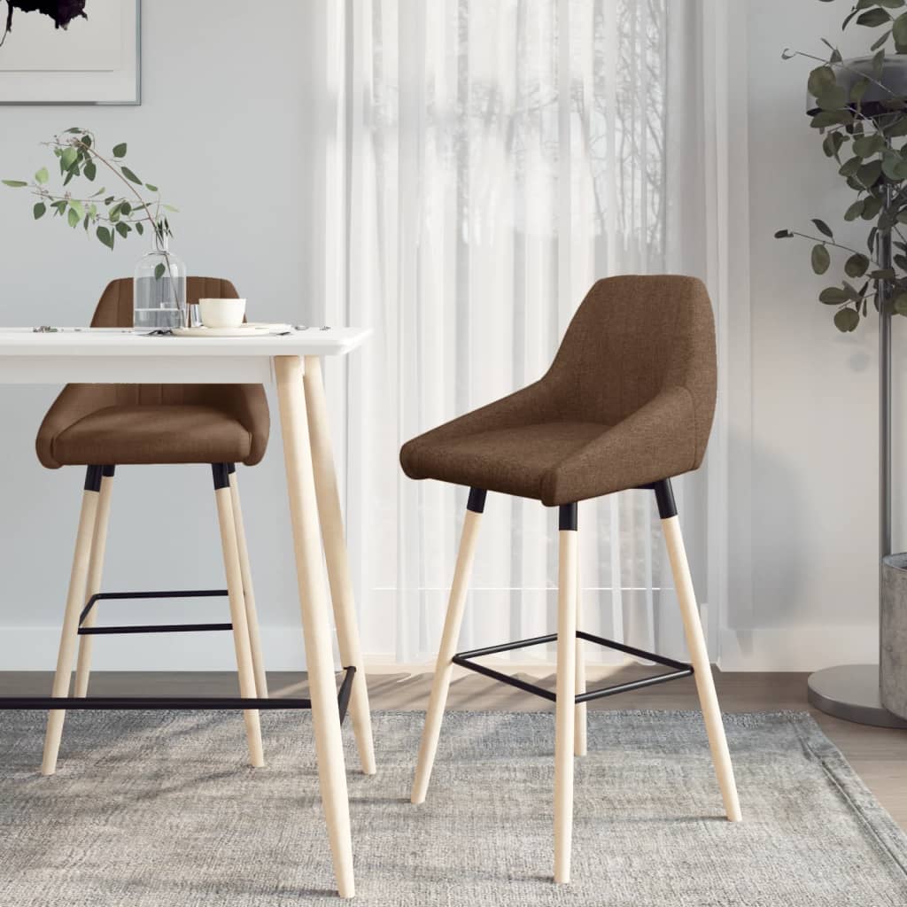 vidaXL Barkruk stof bruin