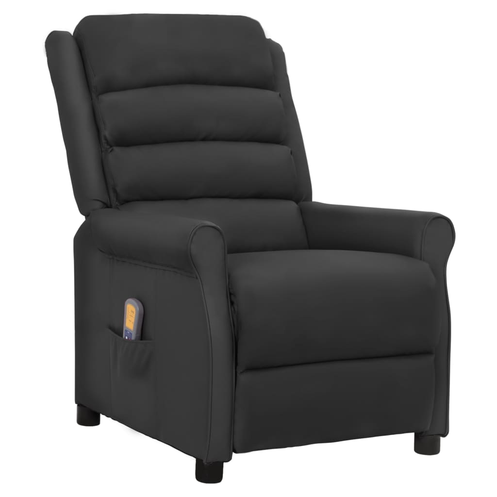 vidaXL Massagestoel kunstleer zwart