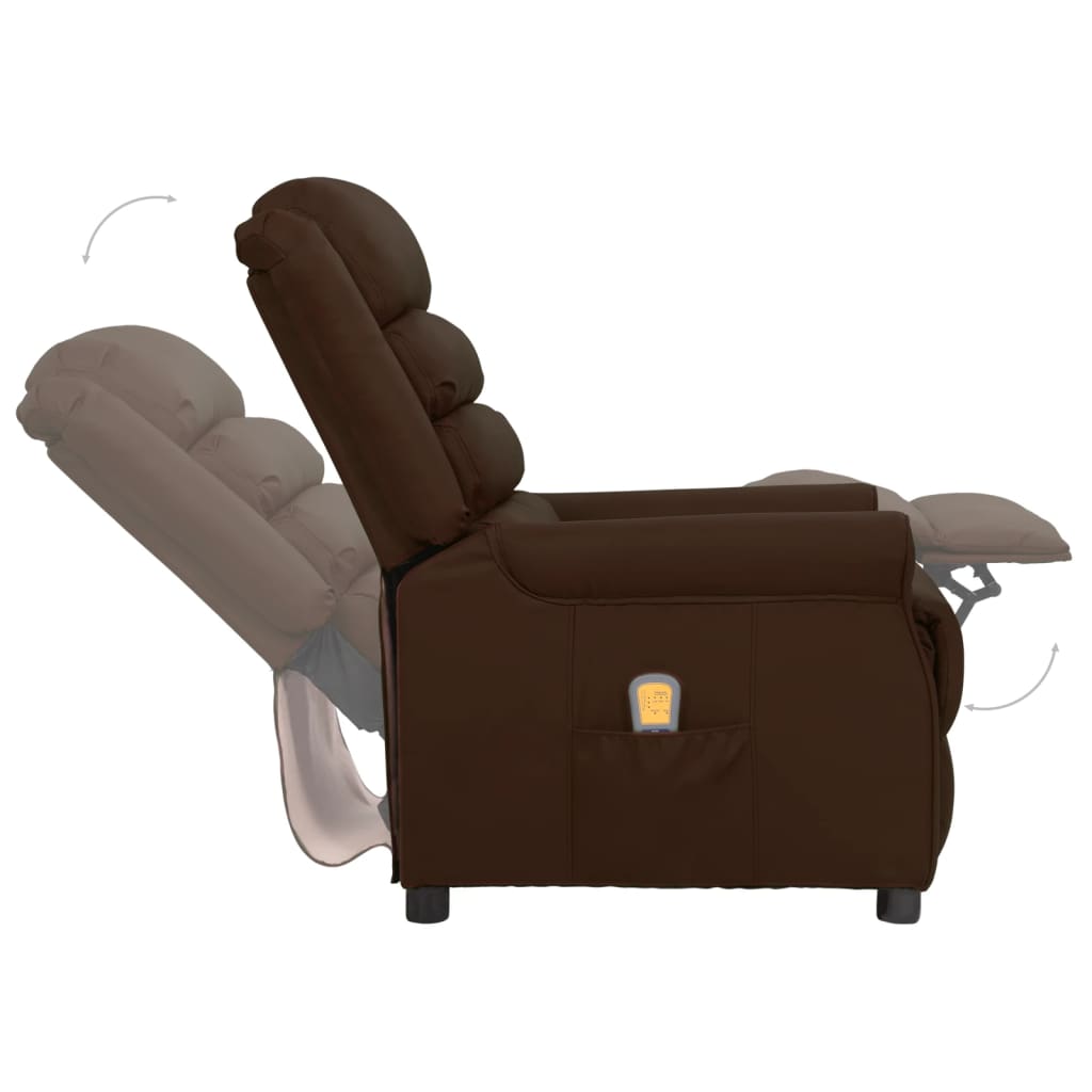 vidaXL Massagestoel kunstleer zwart