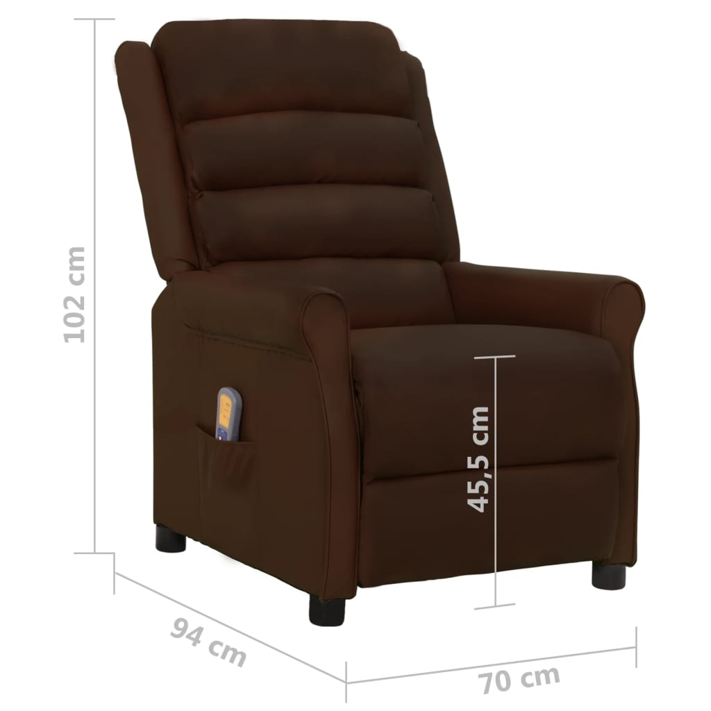 vidaXL Massagestoel kunstleer zwart